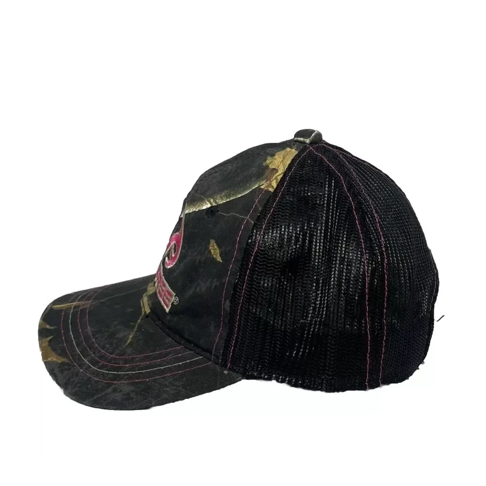 Women's Realtree Cap Pink Embroidered Logo Green &‎ Pink Camo Strapback